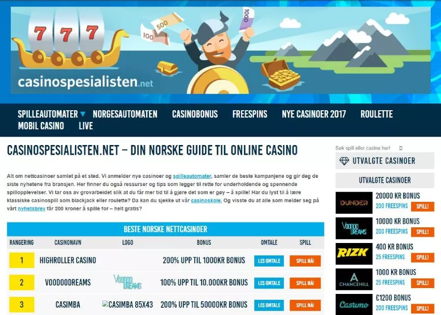 casinospesialisten 2017