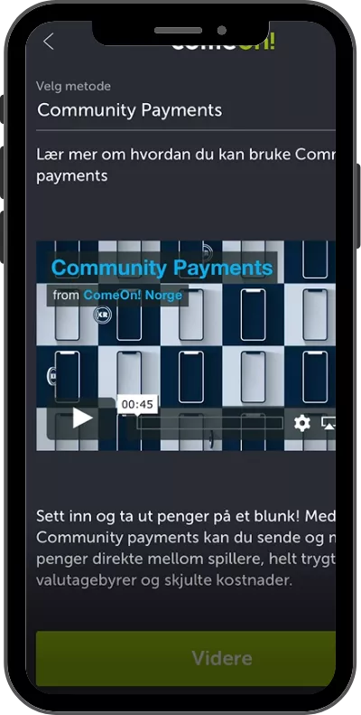 community payments steg 2 - velg metode