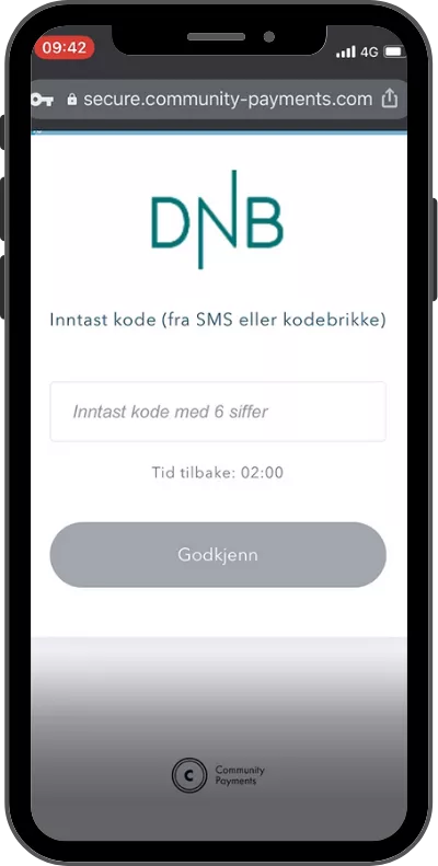 community payments steg 5 - autoriser deg med bank id 2 av 2