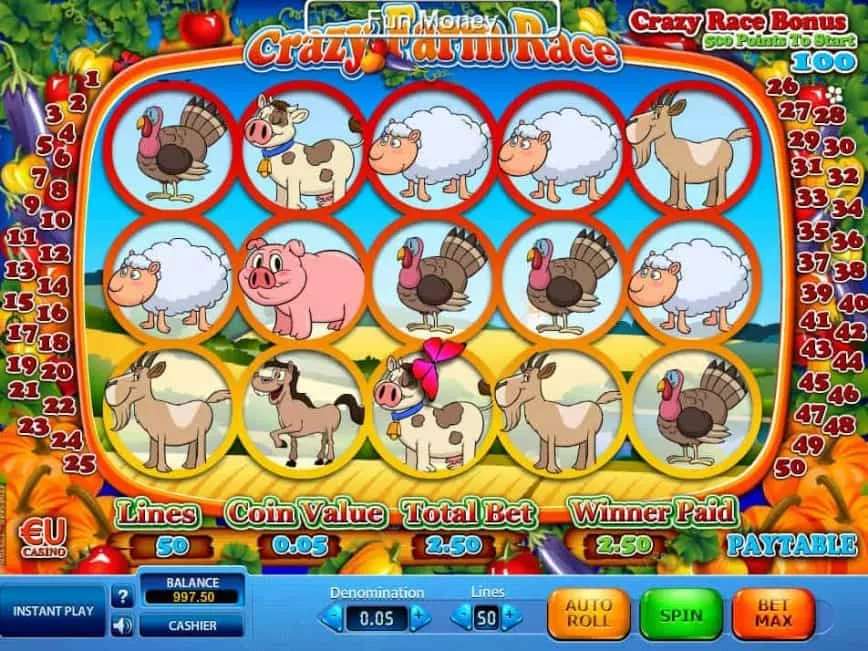 crazy farm race slot