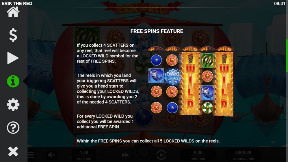 erik the red free spins