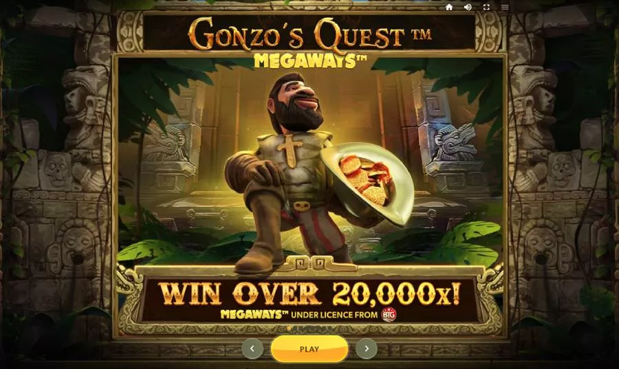 gonzos quest skjermbilde