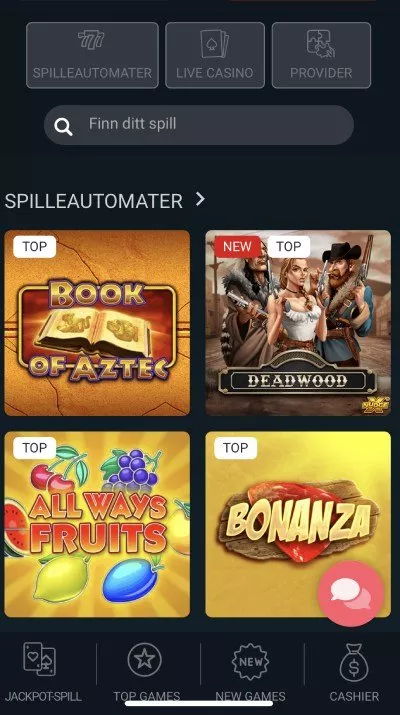 megaslot casino spillutvalg