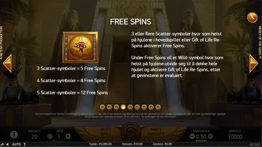 mercy of the gods freespins