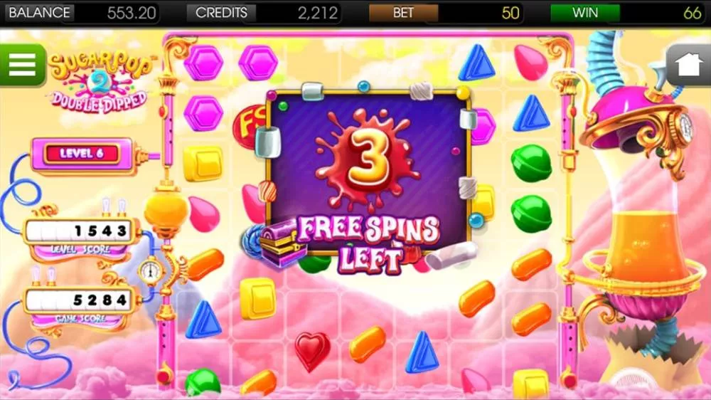 sugar pop 2 freespins