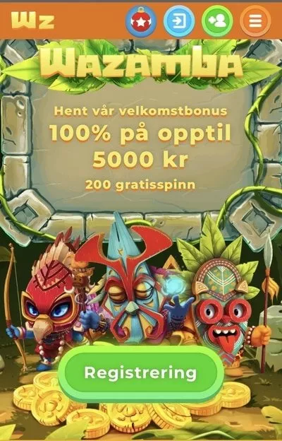 Velkomstbonus Wazamba Casino